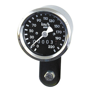 Ultima 48mm Electronic Speedometer w/Black Face for Harley Models 1995-2006 
