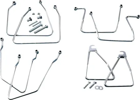 Drag Specialties Chrome Saddlebag Support Brackets For 84-94 FXR Models (77-0040DS)