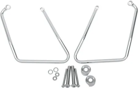 Drag Specialties Chrome Saddlebag Support Brackets For 04-17 XL Models (except 883N/1200N/1200X/1200V) (77-0070)