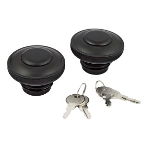 DOSS Gas Cap Set With Lock in Black Finish For 1996-1999 Harley Davidson Models (ARM350015)