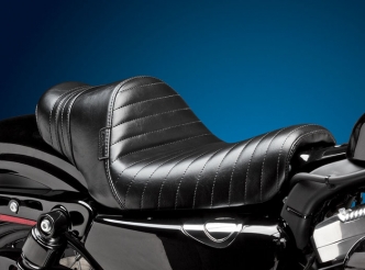 Le Pera Stubs Cafe Pleated Foam Seat For Harley Davidson 07-09 XL Motorcycles (LBK-416BLK)
