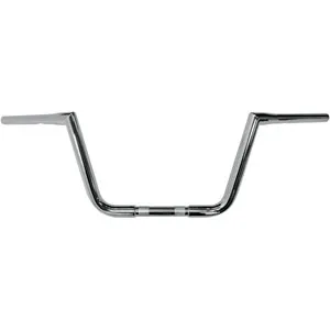 LA Choppers 10 Inch Rise 32mm (1-1/4 inch) Big Twin Peaks Handlebars in Chrome Finish (0601-2783)