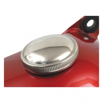 DOSS Vented Right Side Screw In Gas Cap in Stainless Steel For 1983-1995 Harley Davidson (Excluding FLT) Models (ARM015509)