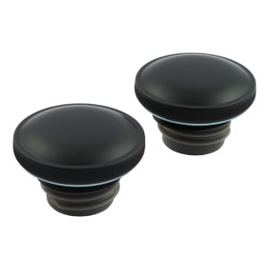 Doss Replacement Screw Type Gas Caps In Matte Black Finish For 96-99 H-D Models (ARM958615)