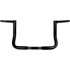 LA Choppers 10 Inch Bagger 32mm (1-1/4 inch) Twin Peaks Touring Handlebars in Black Finish (LA-7361-10B)