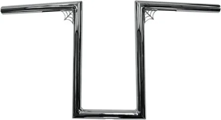 LA Choppers 12 Inch Web Z 25.4mm (1 inch) Old School Handlebars in Chrome Finish (LA-7380-W12)