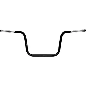 LA Choppers 12.5 Inch Ape Hanger 32mm (1-1/4inch) Hefty Handlebars in Black Finish (0601-1483)