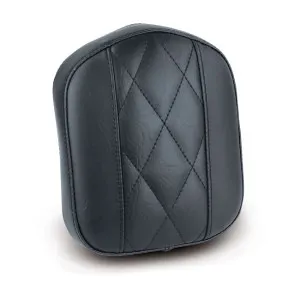 Mustang Vintage Bracket Style Sissybar Pad In Diamond Black Stitch (76820)