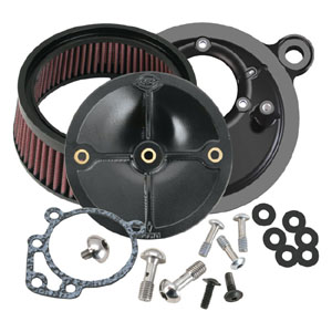 S&S Super Stock Stealth Air Cleaner Kit For 1993-1999 Harley Davidson Big Twin Motorcycles W/ CV Carb (170-0100)