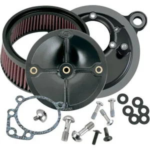 S&S Super Stock Stealth Air Cleaner Kit For 1993-1999 Big Twin Motorcycles W/  E/G Carbs (170-0057)