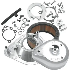 S&S Air Cleaner In Chrome Fuel Injected For 2016-2017 Softail, 2017 FXDLS, 2008-2016 Touring, Trike Models (106-2091)