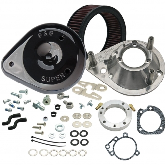 S&S Teardrop Air Cleaner In Black For 1993-2006 HD Carbureted Big Twins and 2007-2010 Softail CVO Models (170-0181A)