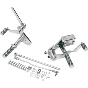 Drag Specialties 2 Inch Extended Forward Control Kit With Pegs In Chrome For 1984-1999 FXST, FLST Models (056106-BX22-LB2)