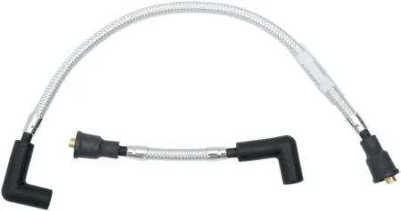 Magnum Braided Spark Plug Wires In Polished Stainless For 1984-1999 Softail Motorcycles (0802-3023)