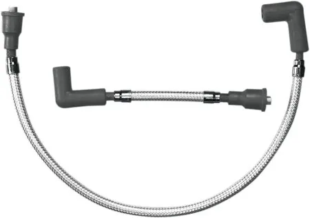 Magnum Braided Spark Plug Wires In Sterling Chromite II For 1999-2017 Dyna Glide Motorcycles (0802-3040)