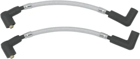 Magnum Braided Spark Plug Wires In Sterling Chromite II For 1982-2000 FXR Motorcycles (0802-3030)