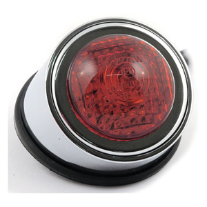 Doss LED Old School Taillight Type 1 In Chrome With Red Lens (ARM658319)