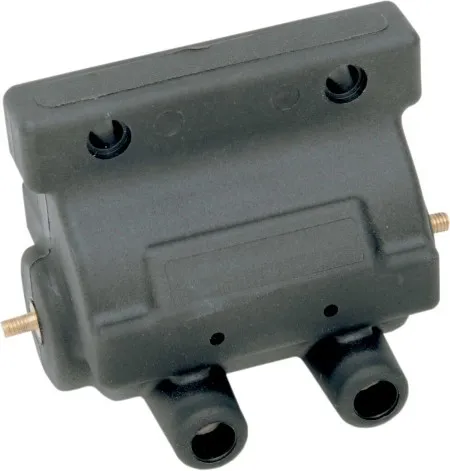 Drag Specialties 12 Volt Dual Fire Ignition Coil In Black, 4 Ohm Electronic Ignition (10-2024)