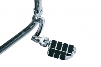 Kuryakyn Longhorn Offset Highway Pegs With Dually & 1 1/2 Inch Magnum Quick Clamps In Chrome Finish (4574)