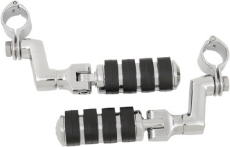 Kuryakyn Large ISO-Pegs With Offset & 1 1/4 Inch Magnum Quick Clamps In Chrome Finish (7999)