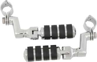 Kuryakyn Large ISO-Pegs With Offset & 1 1/4 Inch Magnum Quick Clamps In Chrome Finish (7999)