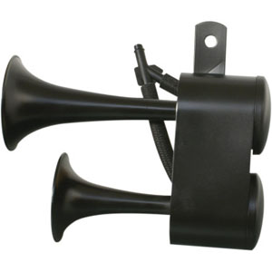 Rivco Air Horn In Black Powder-Coat For Most H-D Motorcycles (2107-0082)