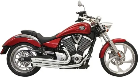 Bassani Pro-Street Turn Out Exhaust In Chrome Finish For Victory Models (6V23D)