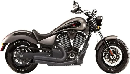 Bassani Pro-Street Turn Out Exhaust In Black Finish For Victory Models (6V23DB)