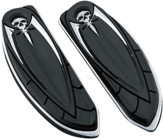 Kuryakyn Zombie Driver Floorboard Covers For Harley Davidson Touring, Trike, Softail & Dyna Switchback Motorcycles In Chrome Finish (4566)