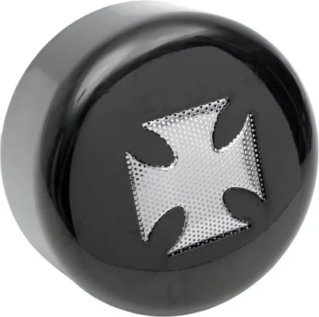 Drag Specialties Horn Cover In Black With Chrome Cross For 1993-2020 Big Twin & XL Models (76705MB4)