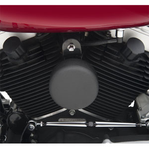 Drag Specialties Smooth Horn Cover In Black Wrinkle For 1993-2020 Big Twin & XL Models (2107-0046)
