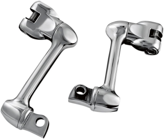 Kuryakyn 4 Inch Adjustable Lockable Offsets With Male Mount Adapters In Chrome Finish (Pair) (4557)