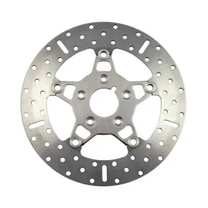 EBC Front 5 Button Floater (Wide Band) Stainless Brake Rotor In Polished Finish For 1984-1999 H-D Models (Excl. FLT Models) (FSD009)