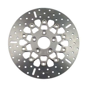 EBC Rear 10 Button Floater (Wide Band) Stainless Brake Rotor In Polished Finish For 1984-1999 H-D Models (Excl. FLT Models) (ARM116519)