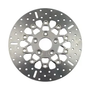 EBC Rear 10 Button Floater (Wide Band) Stainless Brake Rotor In Polished Finish For 1992-1999 Big Twin & XL Sportster Models (Excl. all FLT) (ARM116519)