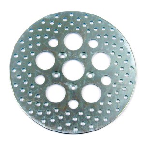 DOSS Rear Drilled Stainless Brake Rotor For Harley Davidson 92-99 B.T., XL (Excl. FLT) (ARM429169)