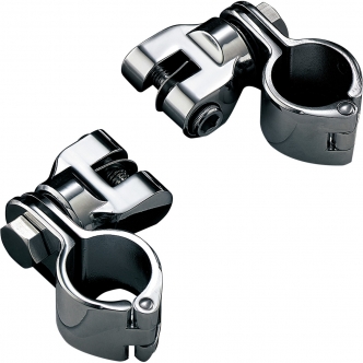 Kuryakyn Peg Mounts With 1-1/4 Inch Magnum Quick Clamps In Chrome Finish (Pair) (7944)