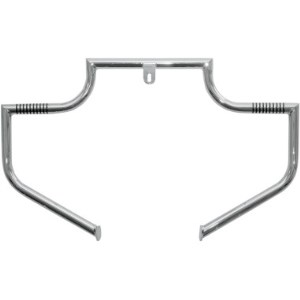 Lindby Linbar Front Highway Bars In Chrome Finish For 93-17 FXDWG, FXDX and FXDS and 08-17 FXDF with Stock Forward Controls (104-1)