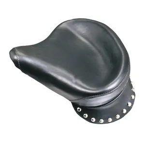 Le Pera Spring Mounted 15 1/2 Inches Long x 14 1/2 Inches Wide Solo Seat With Skirt And Studded (L-090)