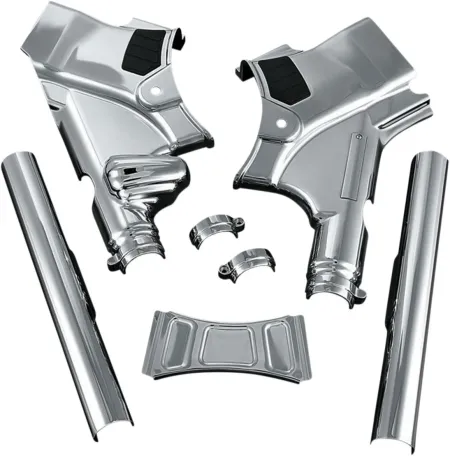 Kuryakyn Deluxe Neck Covers In Chrome Finish For Harley Davidson 2009-2013 Touring Motorcycles (7832)