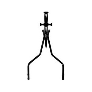 Cycle Visions Narrow 18 Inch Daggertude Stick Sissy Bar in Black Powder Coated Finish (CV8012B)