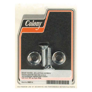 Colony, Dyna Axle Adjuster Kit (Hardware Only) In Chrome For 1993-2005 Dyna Models (ARM493989)