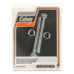 Colony Domed Hex Axle Adjuster Bolts In Chrome For 1993-1999 Softail (9515-2)