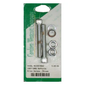 Gardner Westcott Axle Adjuster Bolts In Chrome (Allen) For 1987-1994 Softail Models (ARM828015)