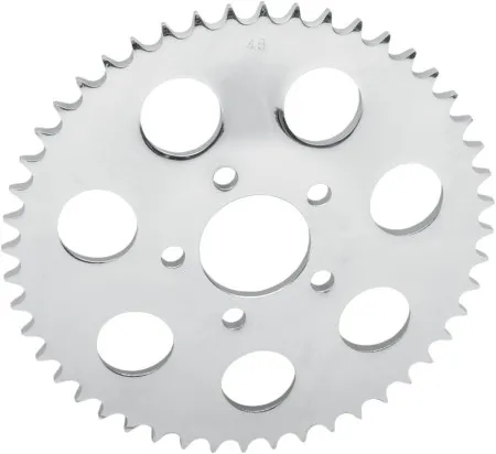 Drag Specialties 48 Tooth Chrome Rear Chain Sprocket (5.8mm Offset) For 2000-2022 HD Big Twin Models (16424P)