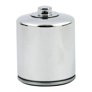K&N Spin On Oil Filter For 02-17 V-Rod In Chrome Finish With Top Nut (Repl. 63793-01K) (ARM408079)