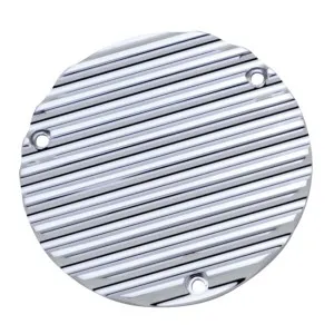 Covingtons Customs Chrome Derby Cover With Finned Design For 70-98 B.T. (C1071-C)