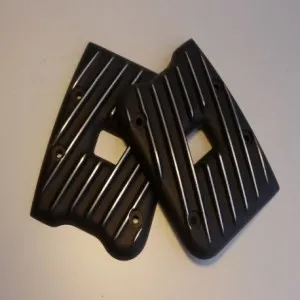 EMD Ribster Rocker Box Covers In Black Cut Finish For 84-99 Evo B.T. (0940-1534)