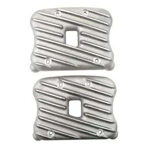 EMD Ribster Rocker Box Covers In Semi-Polished Finish For 04-17 XL (RCXLI/R/SP)