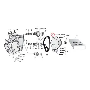 DOSS Big Twin Cam Cover In Polished Finish For 73-92 B.T. (76133A)